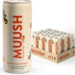 MUUSH Sparkling Drink | Blood Orange & Ginger with Lion’s Mane | Brain Boost, Gut Health, Natural Energy | Low Sugar, Vegan Functional Beverage with Naturally Sweetened | Low Calorie | 12 cans x 250ml - Image 2