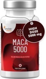 Maca Root – High Dose 500 mg Corresponds to 5000 mg of Fresh Maca – 60 Capsules for 60 Days – Highly Bioavailable Maca Extract – with Piperine for Better Absorbtion – Sensilab - Image 2