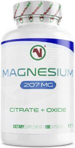Magnesium 207 mg – 100 Capsules | High-Strength Magnesium Citrate & Oxide | Supports Energy-Yielding Metabolism, Reduces Tiredness, Muscle Function, Nervous System, Bones/Teeth - Image 2