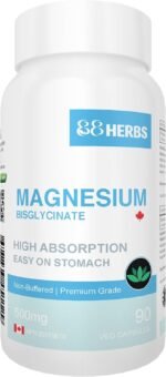 Magnesium Bisglycinate – Highest Absorption – Premium Grade – No Fillers – Non Buffered – 90 Veg Caps – 500mg Magnesium Bisglycinate per Cap (50mg Elemental Magnesium) - Image 2