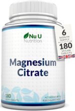 Magnesium Citrate 700mg - 180 Vegan Tablets - 6 Month Supply - 200mg of Elemental Magnesium Tablets - Made in The UK - Nu U Nutrition - Image 2