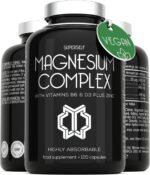 Magnesium Complex 1466mg - Magnesium and Zinc Supplements with Vitamin D3 & B6 - Premium Supplements for Women & Men - High Strength Chelated Citrate Tablets - 120 Capsules - Vegan & UK Made - Image 2