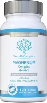 Magnesium Complex 6-in-1 | Max Absorption Formula 2100mg of Magnesium Bisglycinate, Magnesium Taurate, Magnesium Citrate, Magnesium Gluconate, Magnesium Malate, Magnesium Lactate, Vegan UK Made - Image 2