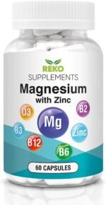 Magnesium Complex 7-in-1 with Zinc Vitamin B12 High Strength Vitamin B6 B2 Riboflavin B3 Niacin Vitamin D3 Muscle Bone Health Tiredness Sleep Supplements Vegan Capsules 2 Months Supply - Image 2