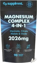 Magnesium Glycinate 4-in-1 Complex - 2026mg Supplements as Bisglycinate, Citrate, Malate & Oxide 90 Vegan Capsules, Triple High Absorption 449mg Elemental, UK Made - Image 2