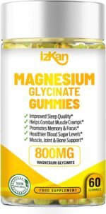 Magnesium Glycinate Gummies 1600mg - Sugar-Free Magnesium Supplement with Calcium, Potassium Vitamin D, B6 & CoQ10 for Calm Mood & Muscle, Sleep Support 60 Gummies (1X) - Image 2