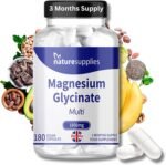 Magnesium Glycinate Supplements 1806mg Vegan 180 Capsules, High Absorption Magnesium Bisglycinate, Citrate, Malate & Ascorbate, High Strength Magnesium Supplements for Sleep Support, Naturesupplies - Image 2