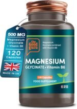 Magnesium Glycinate Supplements with Vitamin B6 | 120 Capsules, 2-in-1 Formula | High Absorption | 500mg Magnesium Glycinate + 7.35mg Pyridoxal 5 Phosphate | Vegan | Made in UK by The Good Guru - Image 2