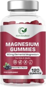 Magnesium Gummies 180mg | 120 Gummies | High Strength Magnesium Supplement for Kids & Adults | Supports Sleep, Muscle, Relaxation & Immunity | Vegan, Non-GMO | Natural Berry Flavour - NATURES ZEST - Image 2