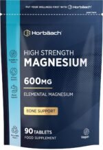 Magnesium Tablets 600mg | High Strength Elemental Magnesium Supplement for Men & Women | 90 Vegan Tablets | by Horbaach - Image 2