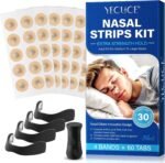 Magnetic Nose Strips, Magnetic Nasal Strips (60 Count-1 Month Supply), Anti Snoring Devices - Reduce Snoring, Improve Sleep Quality - Sweat Resistant, Skin Friendly Nose Strips - Image 2