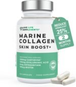 Marine Collagen Skin Boost+ with Astaxanthin & Hyaluronic Acid, 120 Capsules - 2 Month Supply, Also Cartidyss® (Type II), Vitamin C, Vitamin E, Bamboo Stem Extract, Biotin - for Skin, Hair, Nails - Image 2