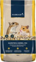 Marriage’s - Hamster and Gerbil Food for a Healthy Weight and Immune System, Gerbil & Hamster Food Mix with Sunflower Seed, 100% Nutri Pressed, Suitable for All Ages (750g) - Image 2