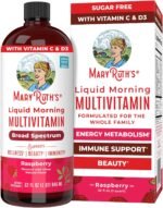 MaryRuth Organics, Liquid Morning Multivitamin Essentials+, Essential Vitamins & Minerals, Sugar Free, Raspberry Flavour, 946ml, Vegan, Gluten Free - Image 2