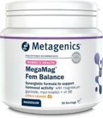 Metagenics MegaMag Fem Balance Magnesium Glycinate Powder - with Vitamin B6, Calcium and Vitamin C - Female Health & Hormone Regulation - Citrus Orange, 30 Servings - Image 2