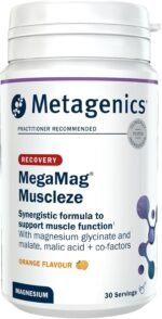 Metagenics MegaMag Muscleze Magnesium Glycinate Powder - Muscle Recovery After Exercise - Orange, 30 Servings - Image 2