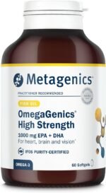 Metagenics OmegaGenics - High Strength Omega-3 Pure Fish Oil Supplement - 1000mg EPA & DHA - 60 Softgel - Image 2