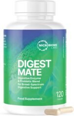 Microbiome Labs DigestMate – Digestive Enzyme Blend & Probiotics for Broad-Spectrum Gut Support, Spore Probiotic Supplement & 14 Enzymes for Complete Digestion - 120 Vegan Capsules - Image 2