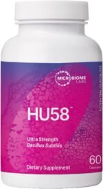 Microbiome Labs HU58 – High-Potency Bacillus subtilis Spore Probiotic Supplement – Probiotics for Digestive Health & Gut Support, Ideal for Men & Women – 100% Survivability – 60 Vegan Capsules - Image 2