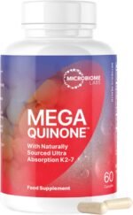 Microbiome Labs MegaQuinone Vitamin K2 MK7 + Vitamin K1, Magnesium Glycinate & Zinc - Advanced Bone & Heart Support - High-Strength VIT K2-7 Menaquinone-7 Supplement, Soy-Free, 60 Vegan Capsules - Image 2