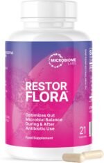 Microbiome Labs RestorFlora 21 – Vegan Probiotic Supplement with Saccharomyces boulardii and Bacillus Spores – Gut Health and Digestive Support – Yeast & Spore Probiotics for Men & Women, 21 Capsules - Image 2