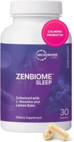Microbiome Labs ZenBiome Sleep – Clinically Studied Bifidobacterium longum 1714™ Probiotic Supplement with L-Theanine & Lemon Balm – Sleep & Bedtime Support, Shelf-Stable – 30 Capsules - Image 2