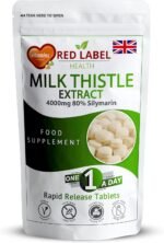 Milk Thistle 365 Tablets 4000mg High Strength Silymarin Extract Vegan Made in The UK - Image 2