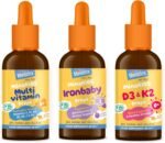 MinaKids 3 Pack Bundle (60 ml x 3) | Multivitamin + Ironbaby + D3+K2 Drops | Liquid Supplements for Kids & Children | Immunity, Energy & Bone Support | Sugar-Free | Vegan | Natural Flavours - Image 2
