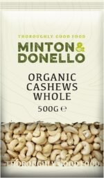 Minton & Donello 500g Organic Raw Whole Cashews - High Fibre, Protein-Rich Snack - Image 2