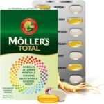 Moller’s ® | Möller's Total | Complete Daily Supplement | Nordic Omega-3 Dietary Supplement with EPA and DHA | Broad Spectrum of Vitamins and Minerals | Ginseng, Hawthorn & Golden Root | 56 Capsules - Image 2