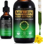 Mullein Drops for Lungs 60ML Mullein Leaf Extract & Chlorophyll Drops for Lung Cleanse Vegan & Health Supplements Fast Absorption - Image 2