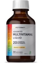 Multivitamin Liquid for Adults | 480mL (30 Servings) | Orange Flavour | 20 Essential Nutrients for Overall Wellness | Vegan Food Supplement | by Horbaach - Image 2