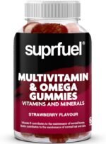Multivitamin & Omega Gummies-60 Strawberry Flavour Multivitamin and Biotin Gummies-Vegan, Daily Supplement with Omega3, Vitamins A, C, D, E & Biotin-Supports Immune Health, Bones, Hair & Skin - Image 2