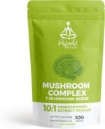 Mushroom Complex Powder 100g – 10X Strength Lions Mane Reishi Cordyceps Chaga Tremella Shitake Maitake – 7 High Potency Mushrooms Supplement for Brain, Energy, Immunity | 100 Servings - Image 2