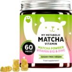 My Metabolic Matcha Vitamin Gummies – Natural Energy Supplement – Antioxidant – with Matcha, Coenzyme Q10, Zinc, Vitamin B12 – 60 Pieces – Sugar-Free, Vegan – Bears with Benefits - Image 2