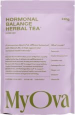 MyOva Hormonal Balance Tea - Infused with Ceylon Cinnamon - Enriched with Vitamin B6 - Ginger & Ashwagandha Blend - Supports PCOS Management - Soothing Sleep Aid - 240g - Image 2