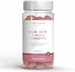 Myvitamins Hair, Skin and Nails Gummies – Biotin Hair Growth, Zinc & Vitamin C – Hair Vitamins for Women & Men – Hair Growth & Skin Support – Sugar Free Strawberry – 60 Vegan Chewable Supplements - Image 2