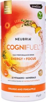 NEUBRIA Cognifuel | 10 Hydration Sachets, Gym & Workout Energy Drink with Electrolytes, Caffeine, L-Theanine, Choline, L-Tyrosine & Vitamins, Improves Cognition, Focus, Orange & Pineapple - Image 2