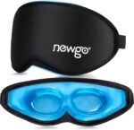 NEWGO Cooling Gel Eye Mask, 3D Blocking Lights Weighted Sleep Mask, Reusable Zero Eye Pressure Gel Eye Mask for Puffiness, Dark Circles, Dry Eyes, Headaches - Image 2