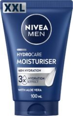 NIVEA MEN Hydrocare Facial Moisturiser XXL (100ml), Men’s Daily Face Cream, Moisturiser for Men with Aloe Vera and Pro-Vitamin B5, for Dry and Sensitive Skin - Image 2
