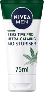 NIVEA MEN Sensitive Pro Ultra Calming Moisturising Cream (75ml), Face Care Moisturiser Enriched with Hemp Seed Oil and Vitamin E for Stress-Minimising Skin Care - Image 2
