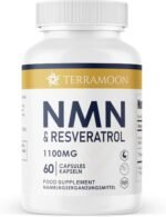 NMN & Resveratrol Complex 1100mg, Anti-Aging Antioxidant Dietary Supplement, 60 Capsules - Image 2