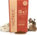 NUTRILIC 10 Mushroom Coffee (40 Servings)- Instant Arabica with Micro Ground Coffee blend with Lions Mane, Chaga, Cordyceps, Reishi, Maitake, Shiitake, Black Fungus, Tremella, Ginseng Extract - Image 2