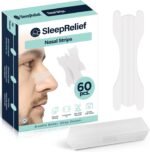 Nasal Strips 60 Pieces Nose Strips for Breathing, Relieve a Blocked Nose Due to Colds, Allergies, Snore Strips for Sports and Sleep, Nose Strips for Snoring, Snoring Strips Drug-Free - Image 2