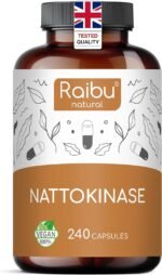 Nattokinase 2,000 FU per Capsule - High-Strength 240 Nattokinase Capsules from Fermented Natto Soybeans - 8 Months Supply - Non-GMO, Natural & Vegan- Laboratory Tested - Raibu - Image 2