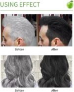 Natural Apple Hair Dye Cream, Herbal Apple Black Hair Dye Extract Cream, Grey Coverage, Shampoo for Men and Women, Home Use Healthy Hair Colour (96 Hours) - Image 2