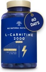 Natural L CARNITINE 2000 mg Tablets. 120 Capsules 2 Months. High Concentration Energy Pills. Improves Sports Performance, Muscle Recovery. CE Manufactured. N2 Natural Nutrition - Image 2