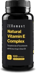 Natural Vitamin E Complex, Tocopherols & Tocotrienols, 120 Softgels | with Extra Virgin Olive Oil | Antioxidant | 100% Natural Ingredients, Soy Free | Zenement - Image 2