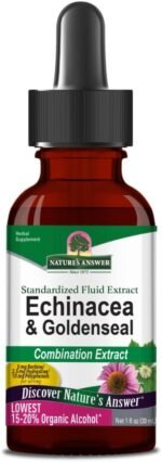 Natural's Answer Echi Nace&Golden Seal, Gluten-Free, Organic ALcohol, 30 ml - Image 2