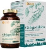 Nature Basics® Natural Ginkgo Biloba Sustainable in Amber jar | CO2 Neutral & additive Free | 180 Vegan Capsules | 115mg Ginkgo Biloba & 40mg Ginseng Extract per Daily dose - Image 2